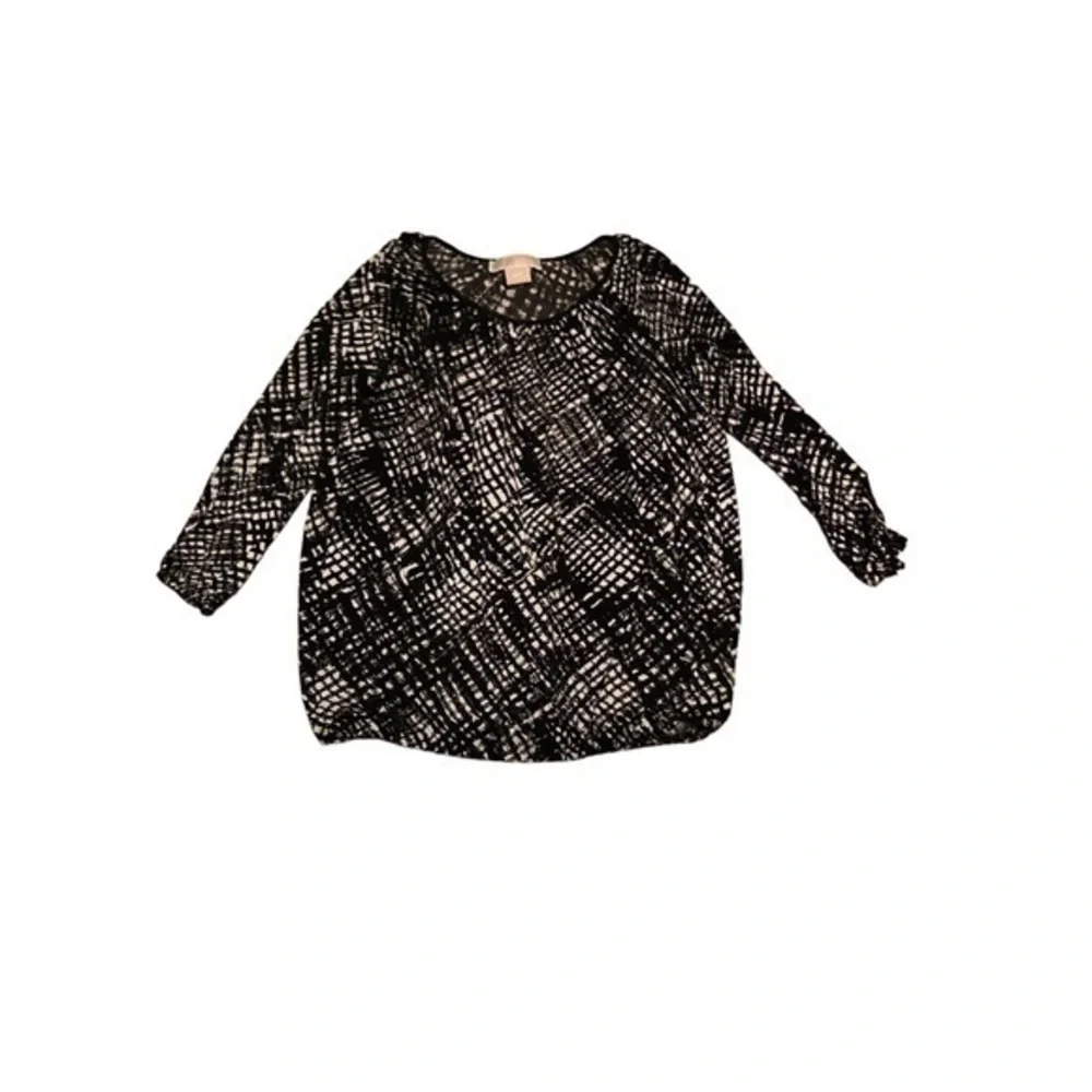 Michael Kors black white blouse